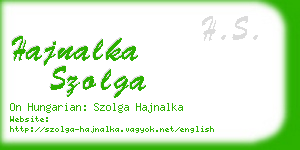 hajnalka szolga business card